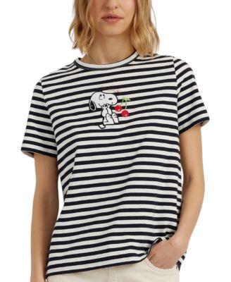 Women's Cotton Snoopy Breton Cherry T-Shirt by CHINTI&PARKER
