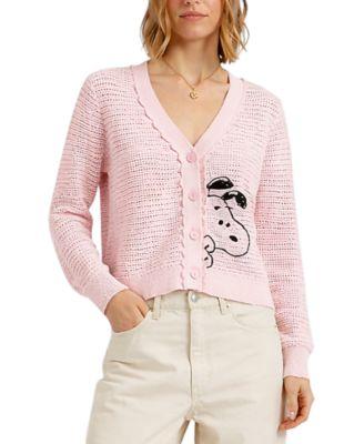 Women's Cotton Snoopy Crochet Peekabo Cardigan by CHINTI&PARKER