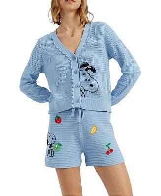 Women's Cotton Snoopy Crochet Peekabo Cardigan by CHINTI&PARKER