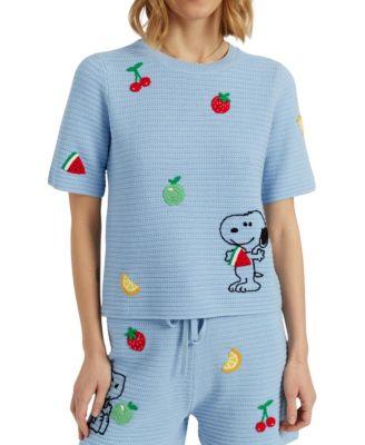 Women's Cotton Snoopy Crochet Tee by CHINTI&PARKER