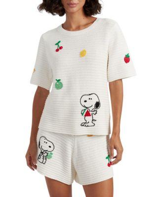 Women's Cotton Snoopy Crochet Tee by CHINTI&PARKER