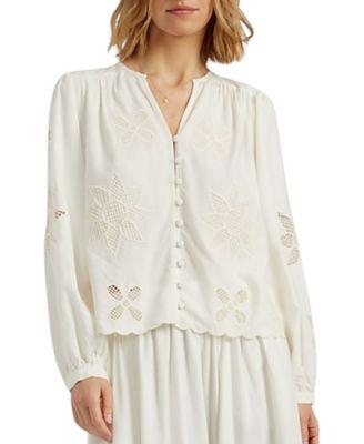 Women's Linen-Blend Broderie Blouse by CHINTI&PARKER