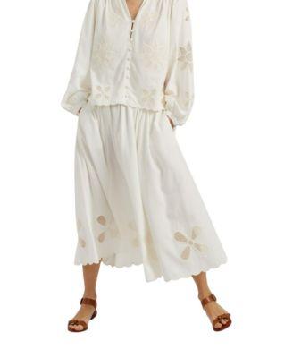 Women's Linen-Blend Broderie Skirt by CHINTI&PARKER