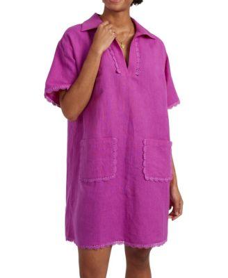 Women's Linen-Blend Scallop Tunic Dress by CHINTI&PARKER