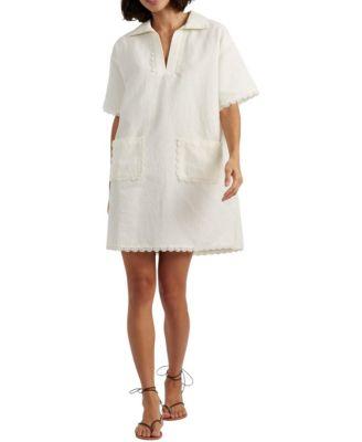 Women's Linen-Blend Scallop Tunic Dress by CHINTI&PARKER