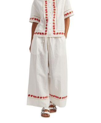 Women's Linen-Blend Strawberry Trousers by CHINTI&PARKER