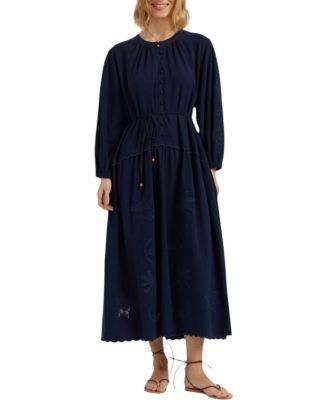 Women's Sienna Linen-Blend Broderie Dress by CHINTI&PARKER