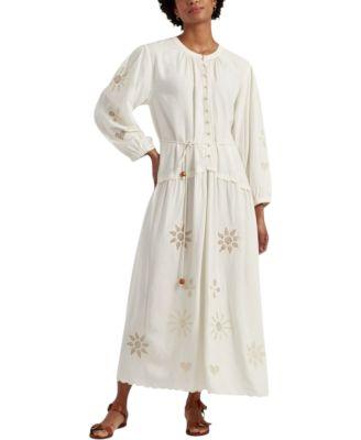Women's Sienna Linen-Blend Broderie Dress by CHINTI&PARKER