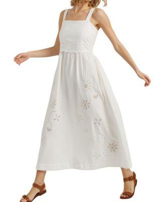 Women's Sienna Linen-Blend Broderie Summer Dress by CHINTI&PARKER
