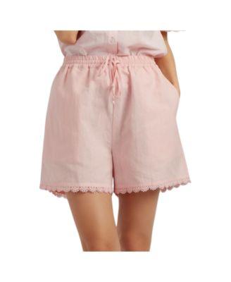 Women's Sienna Linen-Blend Scallop Edge Shorts by CHINTI&PARKER