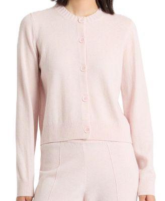 Women's Wool-Cashmere Cropped Crewneck Cardigan by CHINTI&PARKER