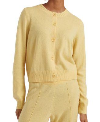 Women's Wool-Cashmere Cropped Crewneck Cardigan by CHINTI&PARKER