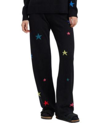 Women's Wool Cashmere Star Wide Leg Track Pants by CHINTI&PARKER Women's Wool Cashmere Star Wide Leg Track Pants by CHINTI&PARKER