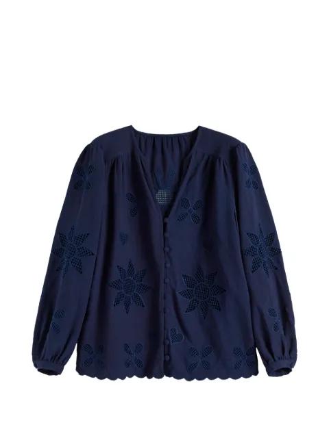 broderie V-neck shirt by CHINTI&PARKER