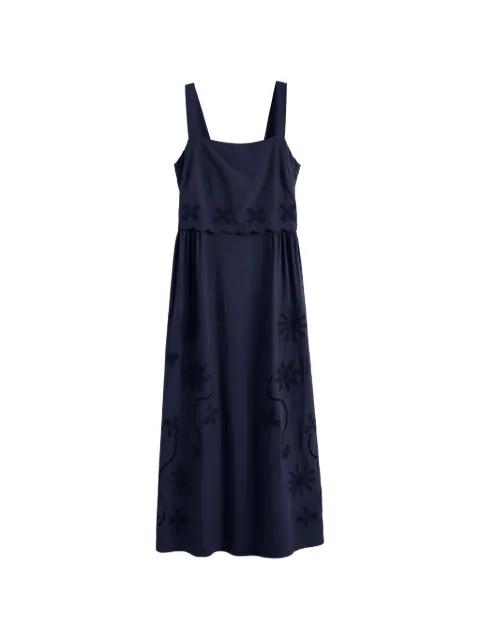 broderie-floral midi dress by CHINTI&PARKER