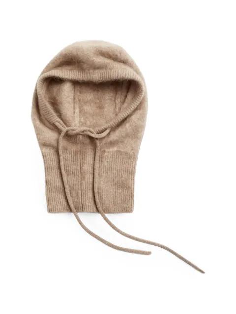 ribbed-knit drawstring balaclava by CHINTI&PARKER