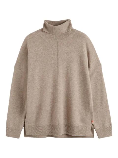 roll neck side-split jumper by CHINTI&PARKER