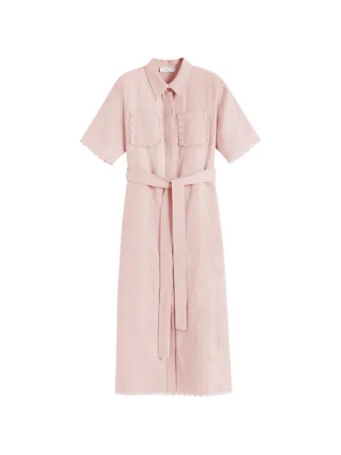 scallop shirt midi dress by CHINTI&PARKER