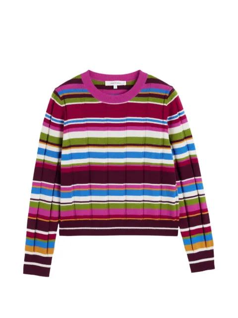 stripe-pattern ribbed-knit sweater by CHINTI&PARKER
