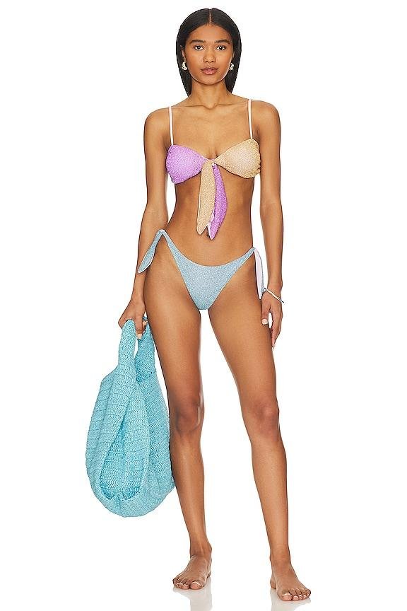 lurex colorblock bikini set by CHIO
