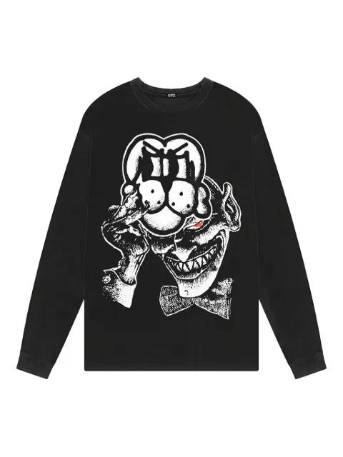 Mask graphic-print long-sleeve T-shirt by CHITO