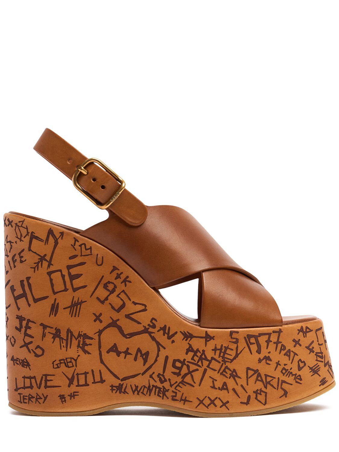 135mm Maxime Leather Wedges by CHLOE