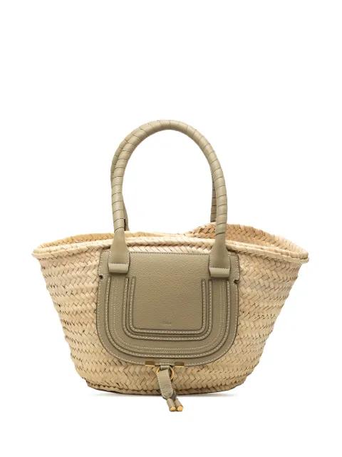 2010-2025 Medium Raffia Marcie Basket tote bag by CHLOE 