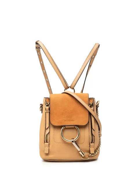 2010-2025 Mini Calfskin and Suede Faye backpack by CHLOE 