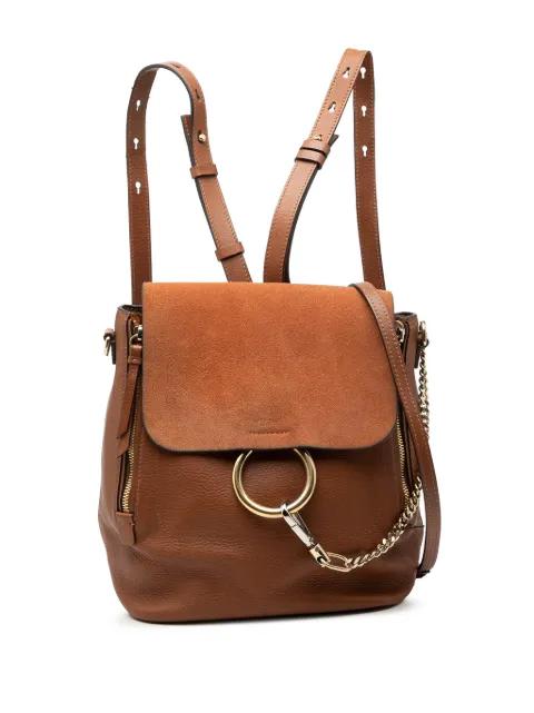 2017 Medium Calfskin and Suede Faye backpack by CHLOE 