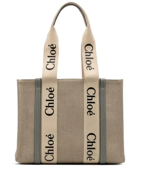 2022 Medium Canvas Woody tote bag by CHLOE 