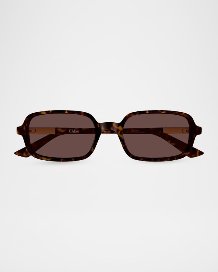 53mm Acetate Rectangular Sunglasses by CHLOE