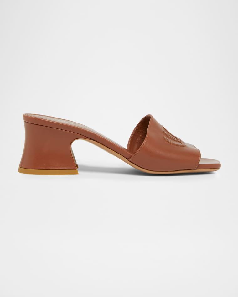 55mm Soleil Block-Heel Mules by CHLOE