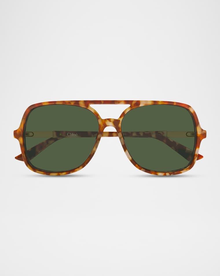 57mm Acetate Aviator Sunglasses by CHLOE