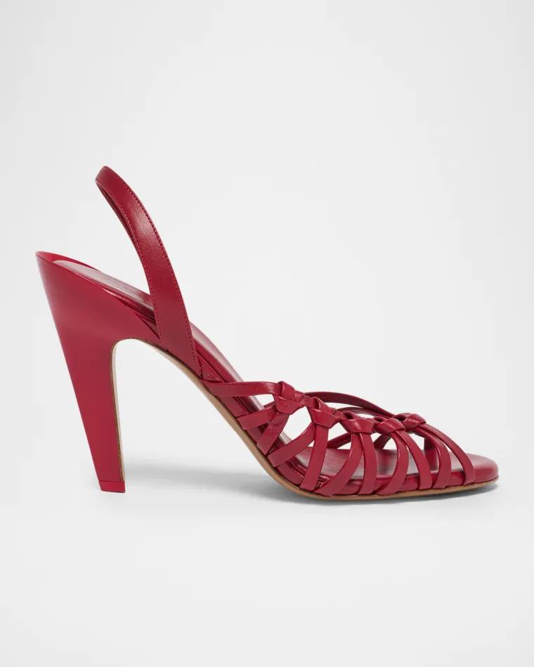 95mm Estra Knotted Leather Sandals by CHLOE