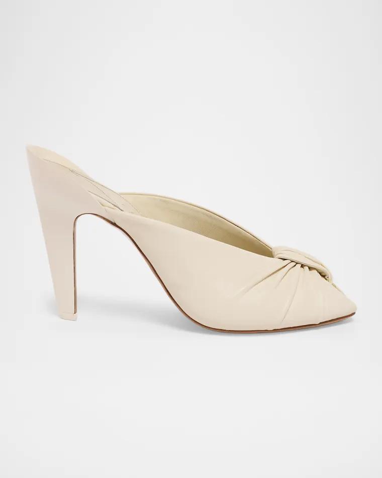 95mm Suzie Knotted Leather Mules by CHLOE