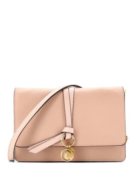 Alphabet Chain Clutch Bag Leather crossbody bag by CHLOE 