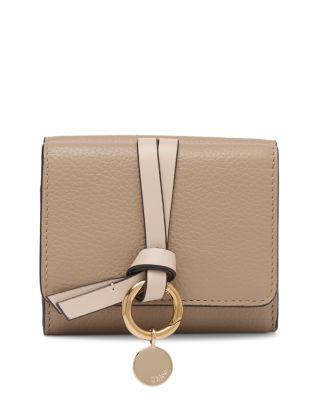 Alphabet Mini Leather Trifold Wallet by CHLOE