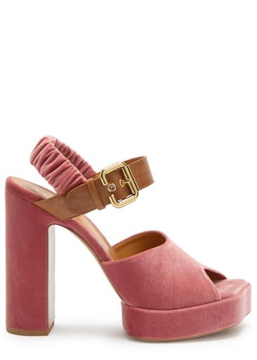 Aria suede platform sandals by CHLOE