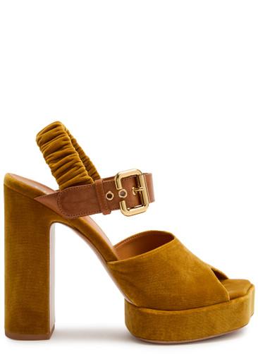 Aria suede platform sandals by CHLOE