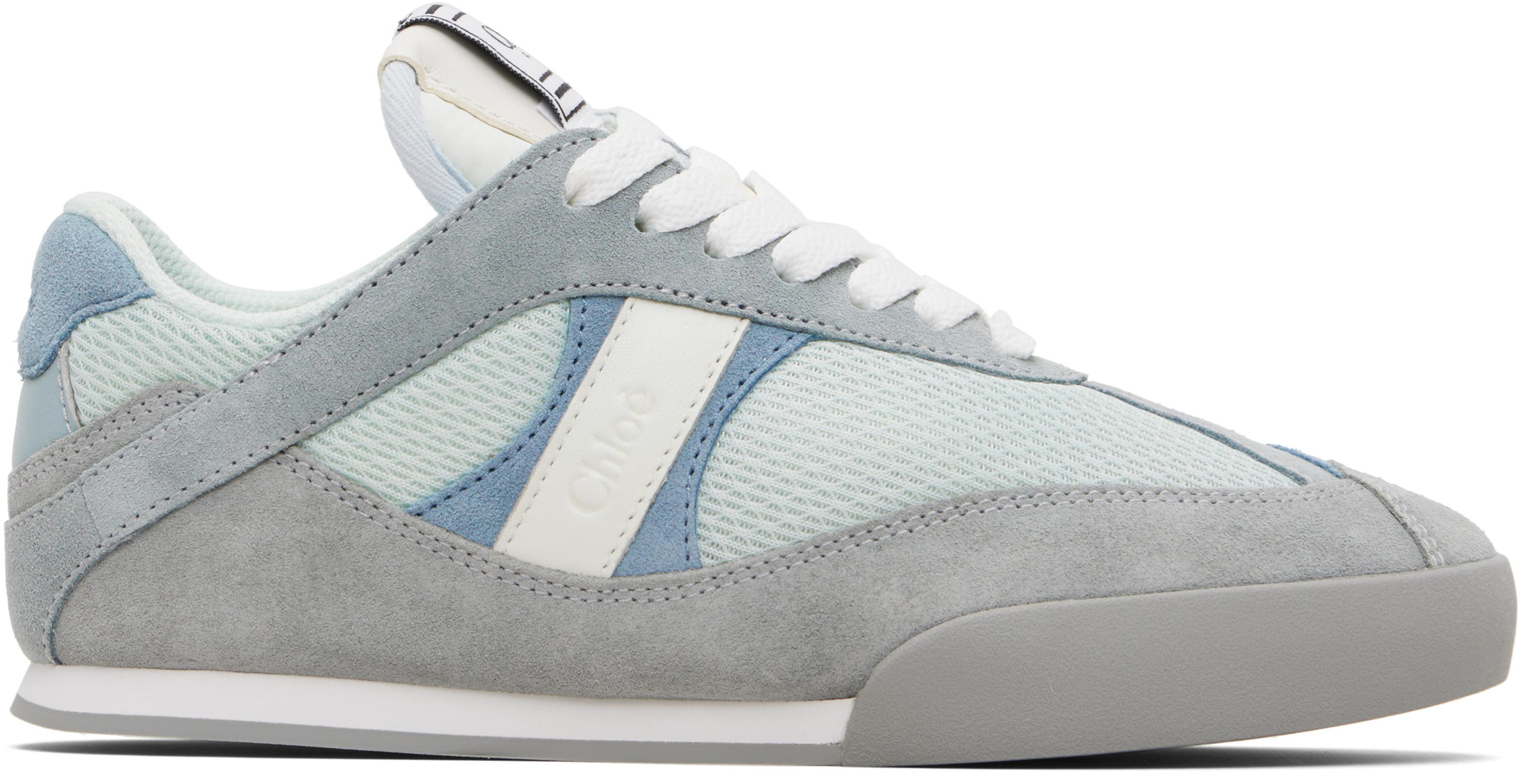 Blue & Gray 'Chloé Kick' Sneakers by CHLOE