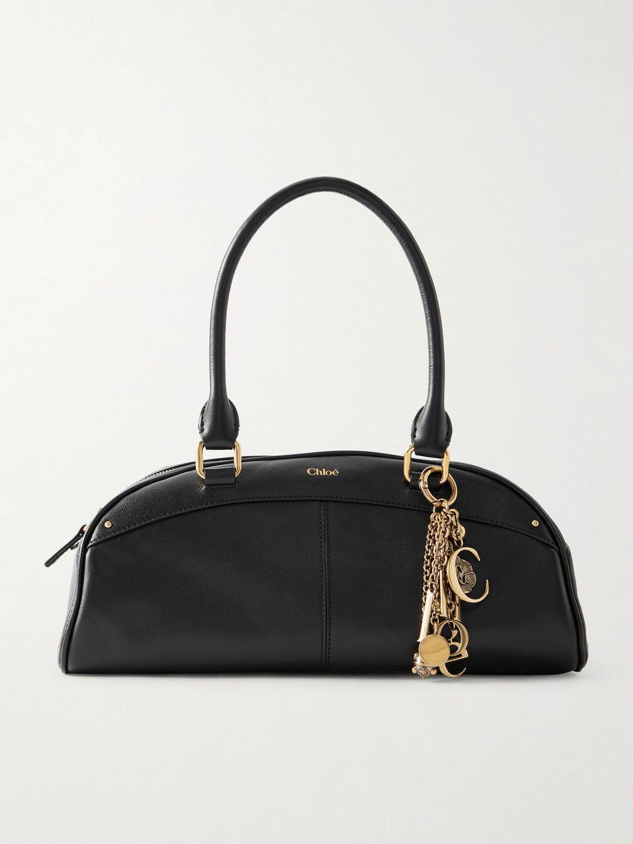 Bowling embellished leather shoulder bag by CHLOE