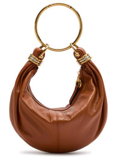 Bracelet grained-leather top handle bag by CHLOE