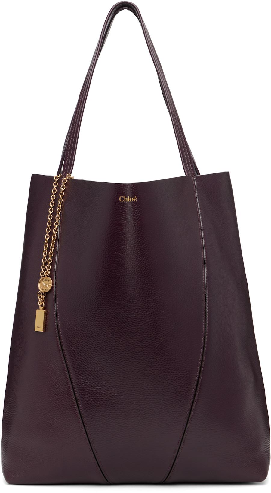 Brown Large 'Chloé' Spin Tote by CHLOE