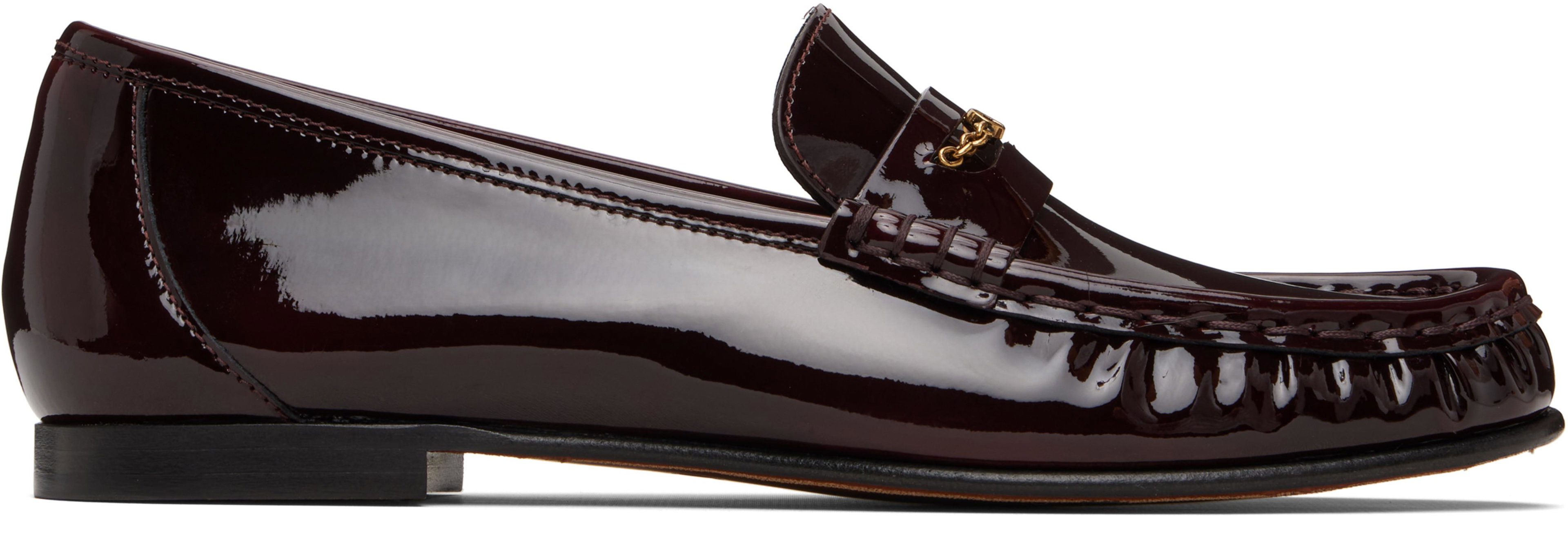 Burgundy 'Chloé' Loafers by CHLOE