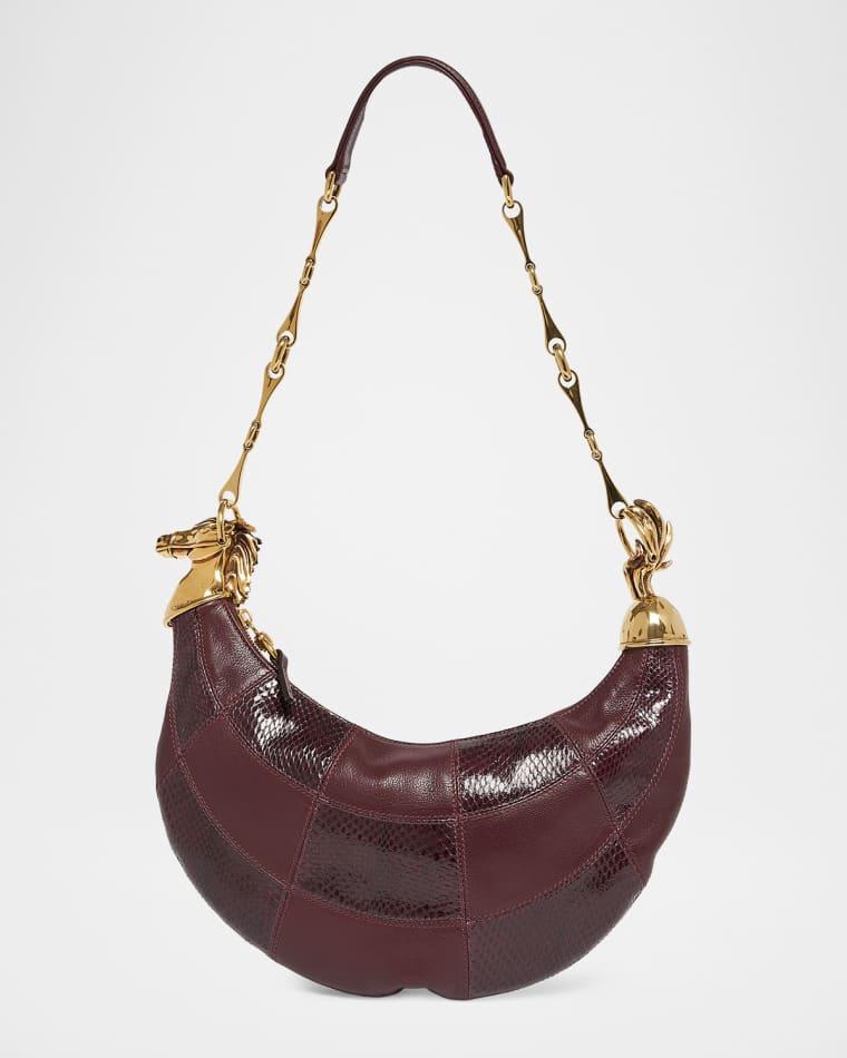 Chain Horse Shoulder Bag in Patchwork Leather by CHLOE