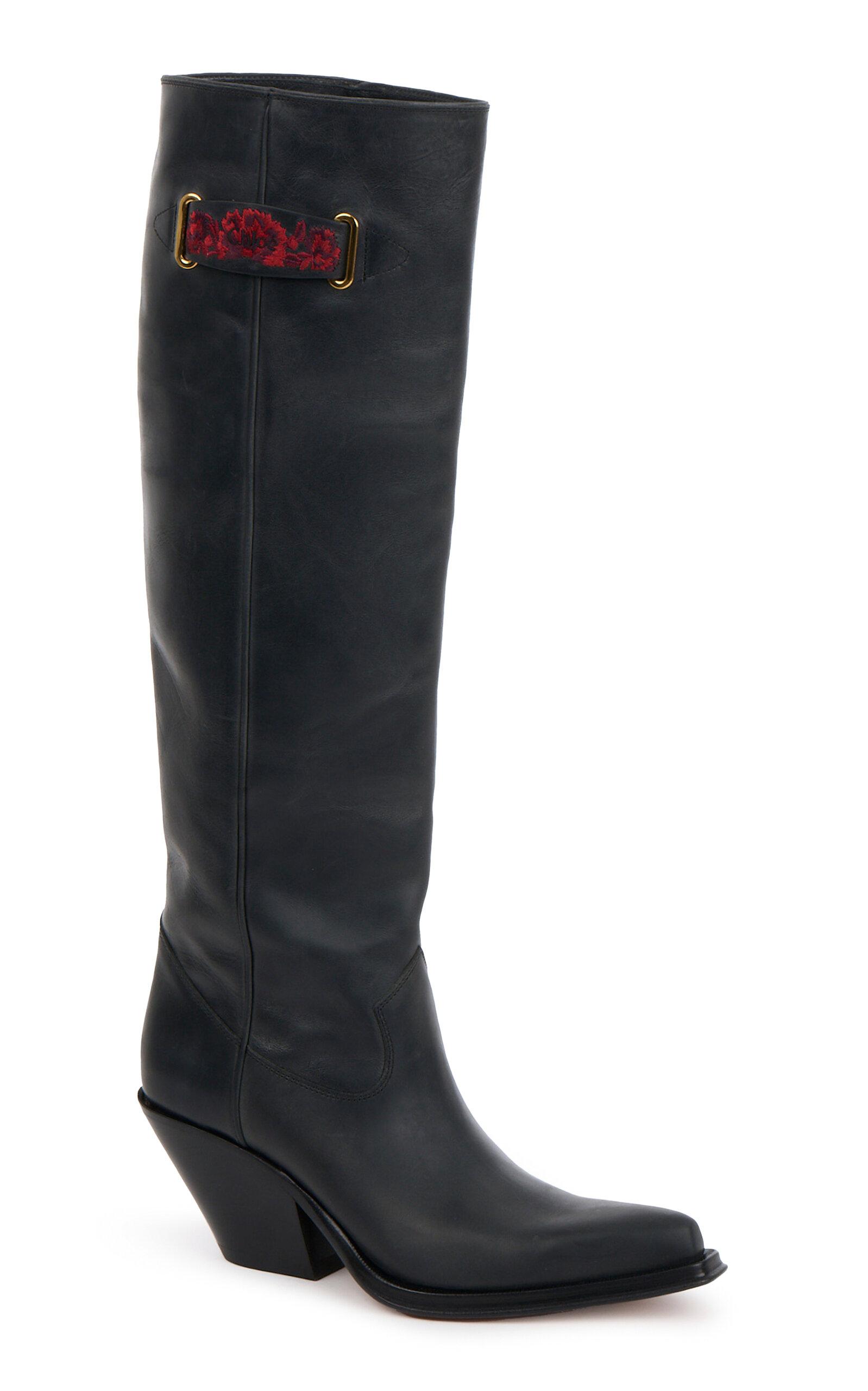 Chloé Black Calfskin Boots - Moda Operandi by CHLOE