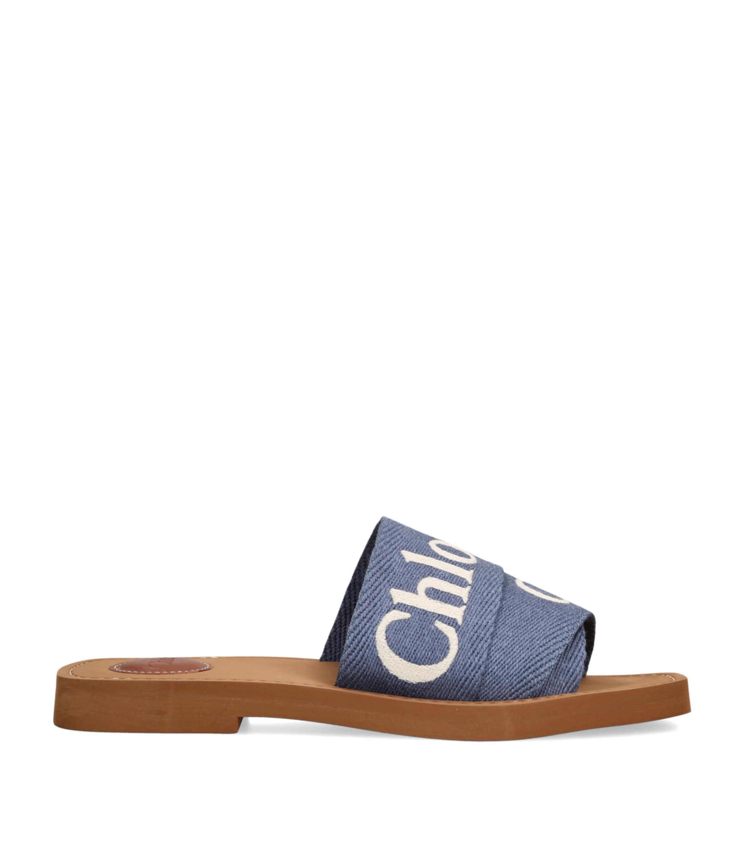 Chloé Canvas Jacquard Woody Sandals by CHLOE