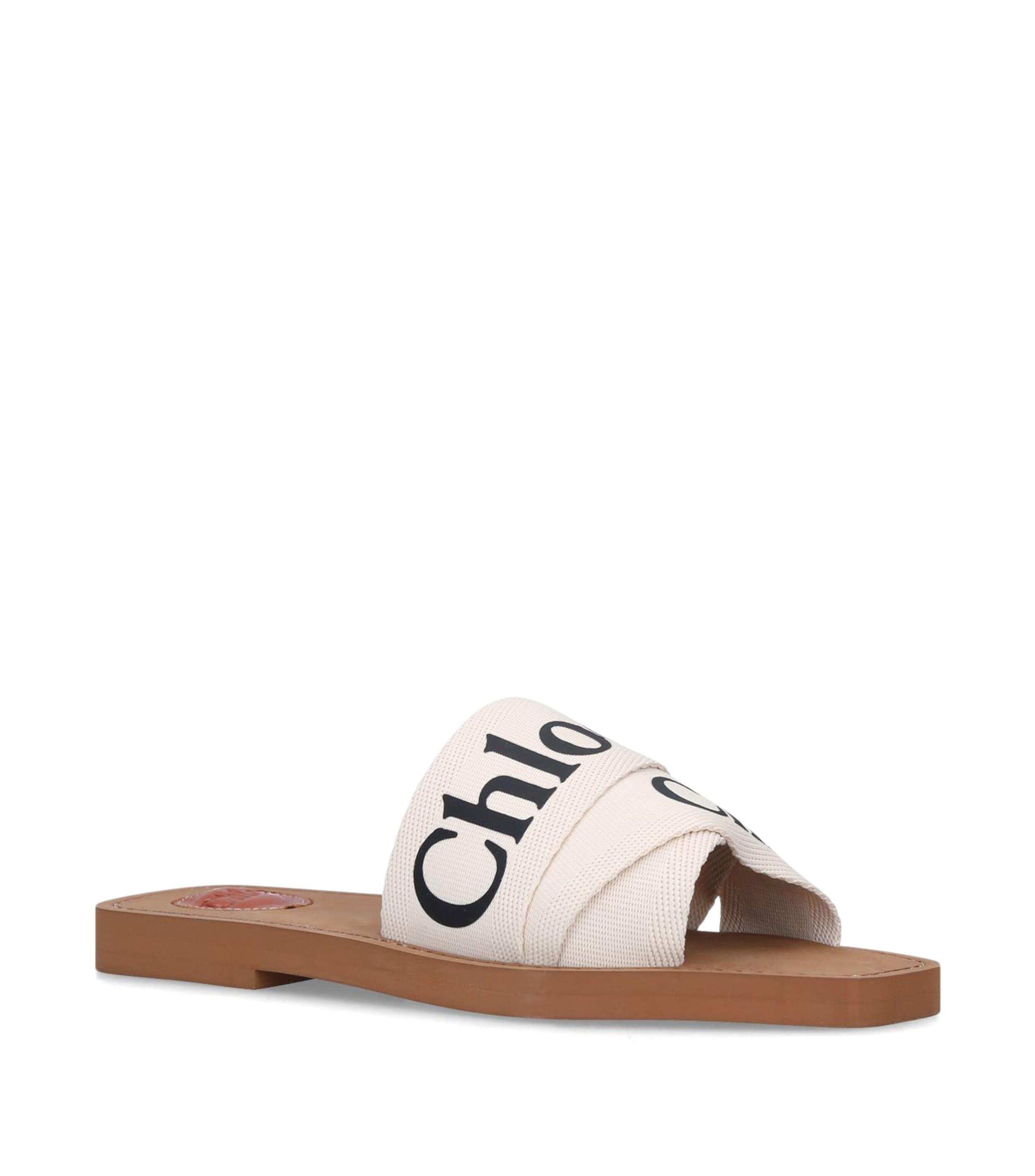 Chloé Canvas Jacquard Woody Sandals by CHLOE