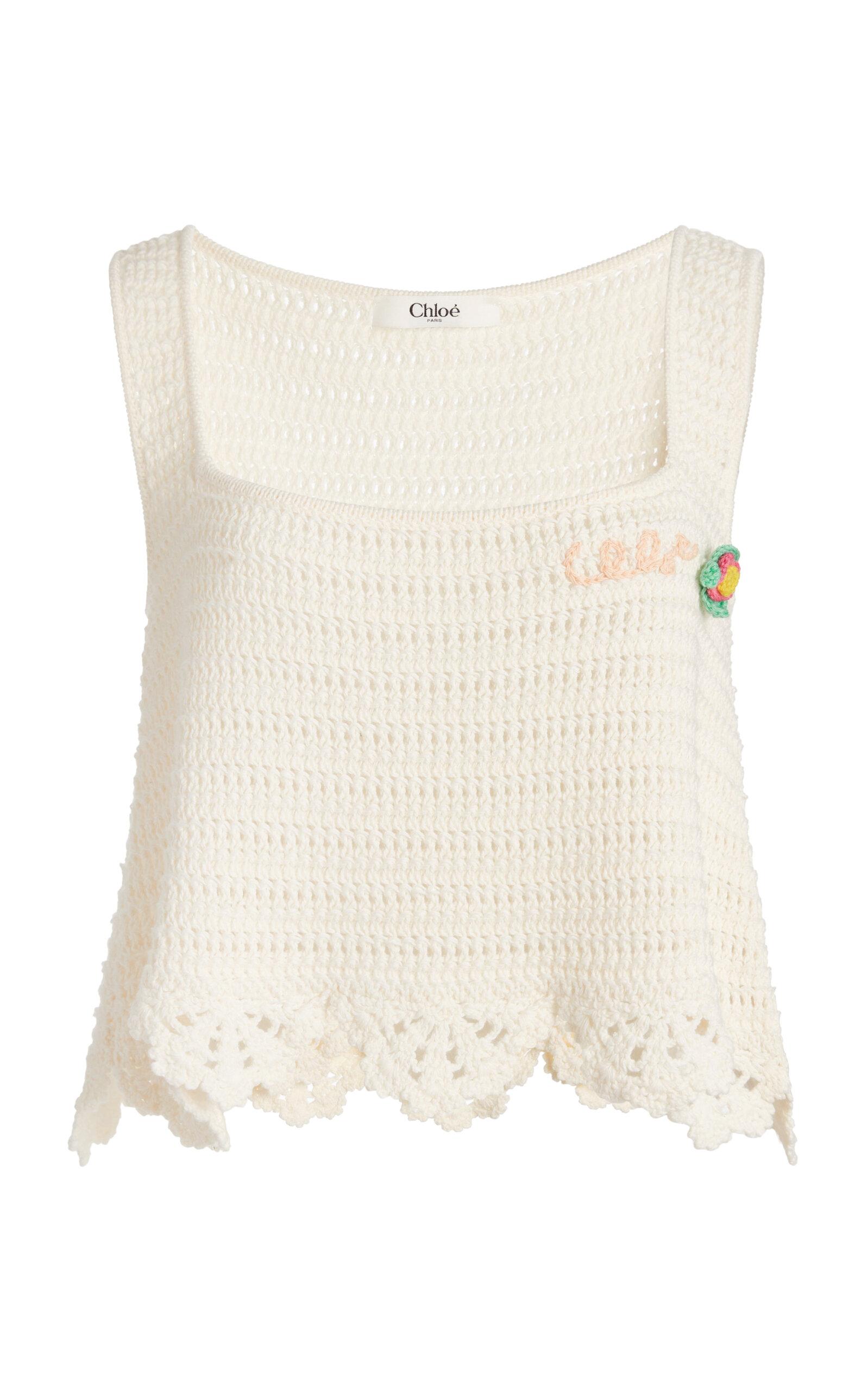 Chloé Crocheted Organic Cotton Tank Top -oda Operandi by CHLOE