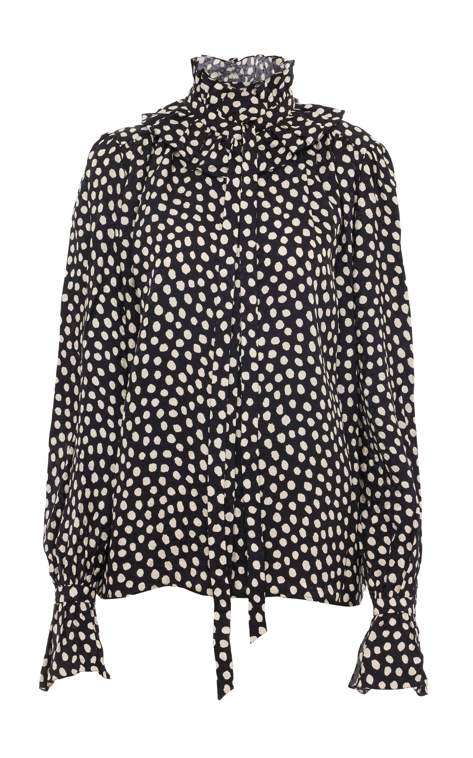 Chloé Polka-Dot Silk Jacquard Blouse - Moda Operandi by CHLOE